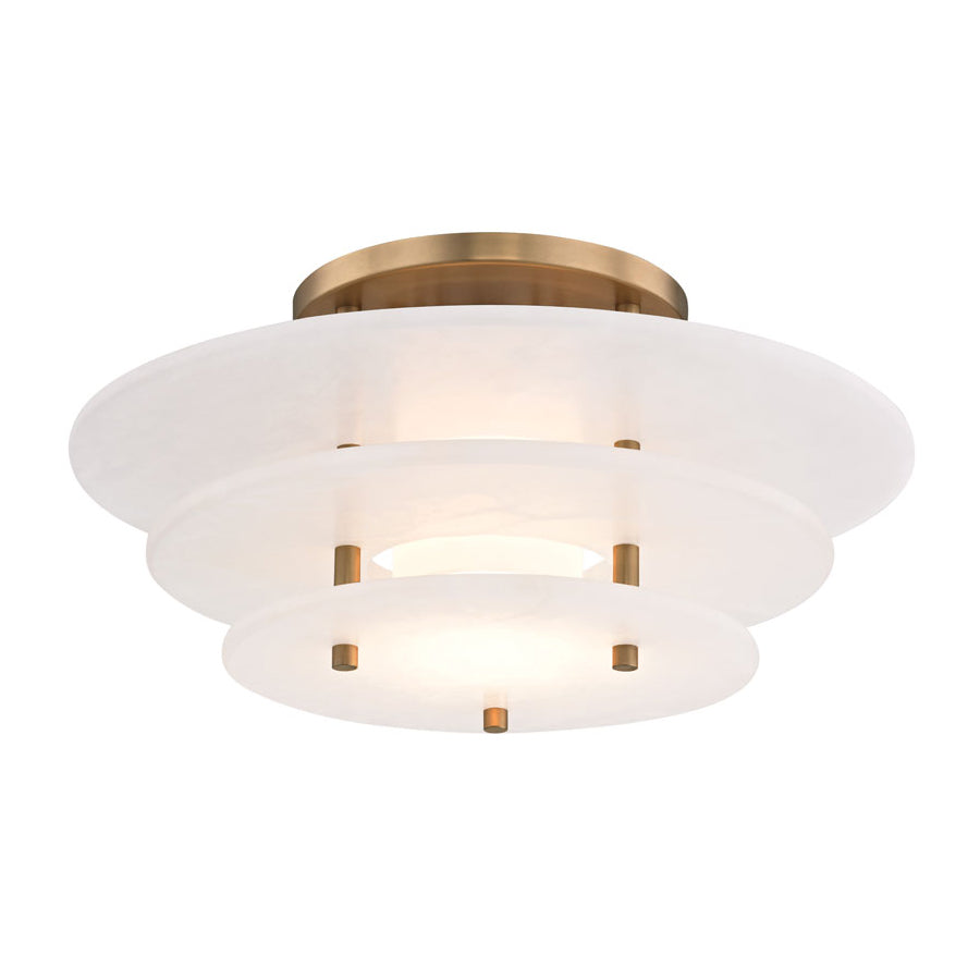 Zovena Modern Minimalist Steel Alabaster Ceiling Lamp