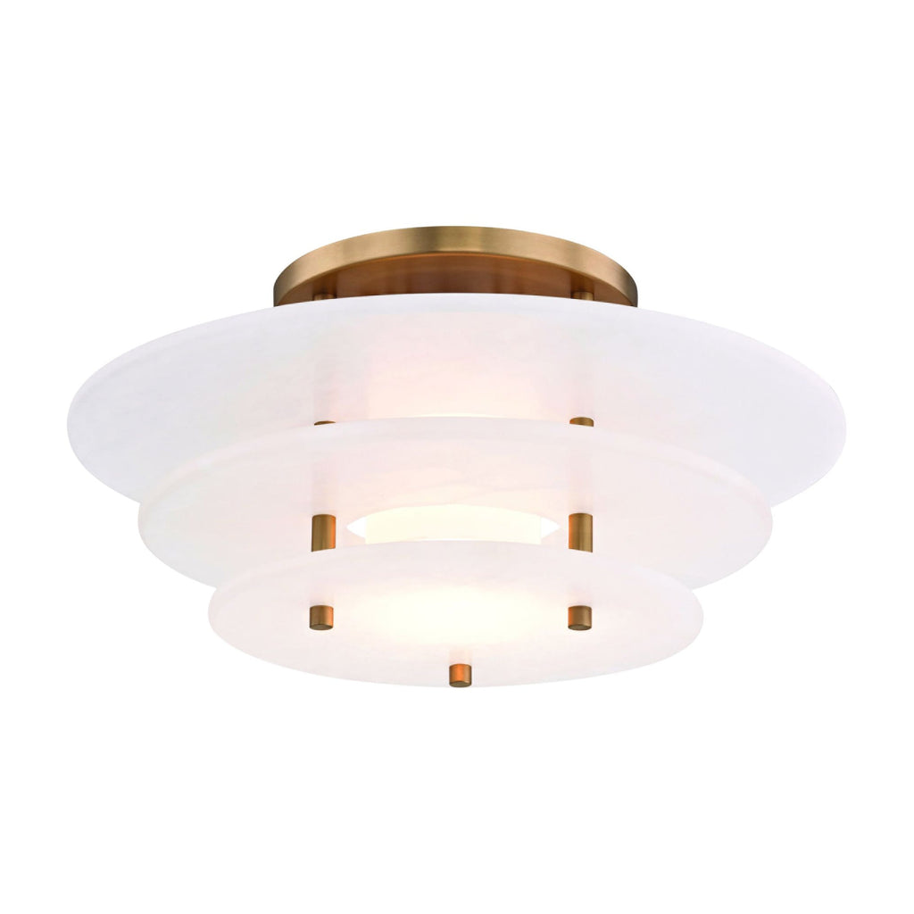 Zovena Modern Minimalist Steel Alabaster Ceiling Lamp