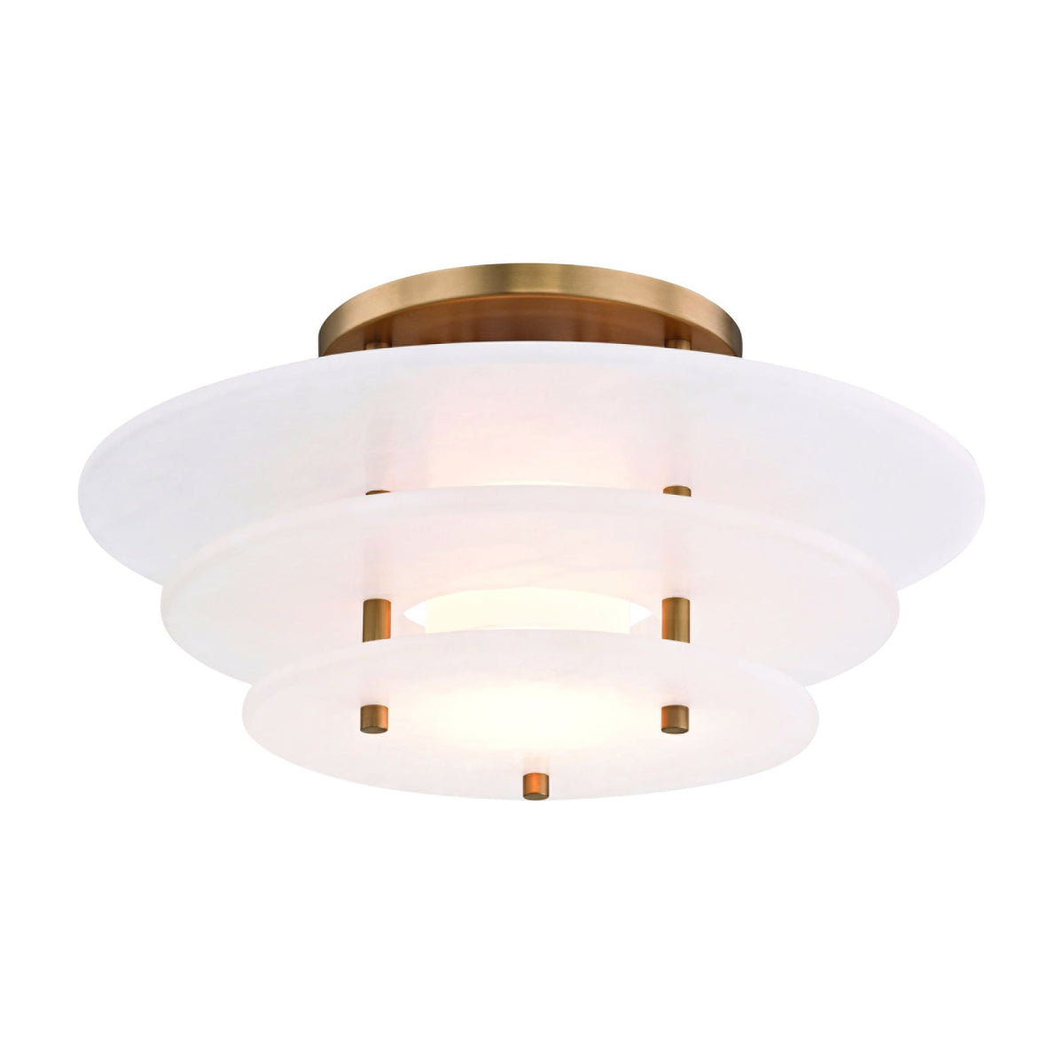 Zovena Modern Minimalist Steel Alabaster Ceiling Lamp