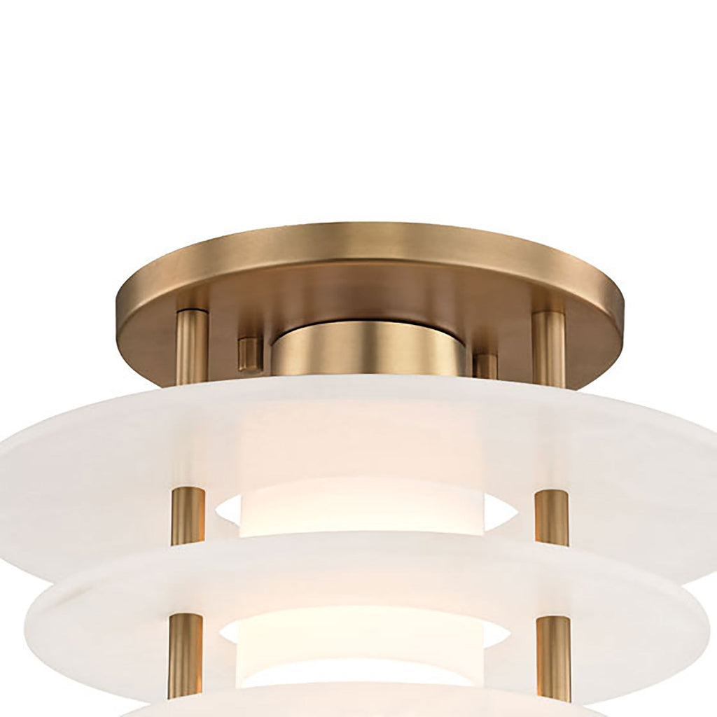 Zovena Modern Minimalist Steel Alabaster Ceiling Lamp