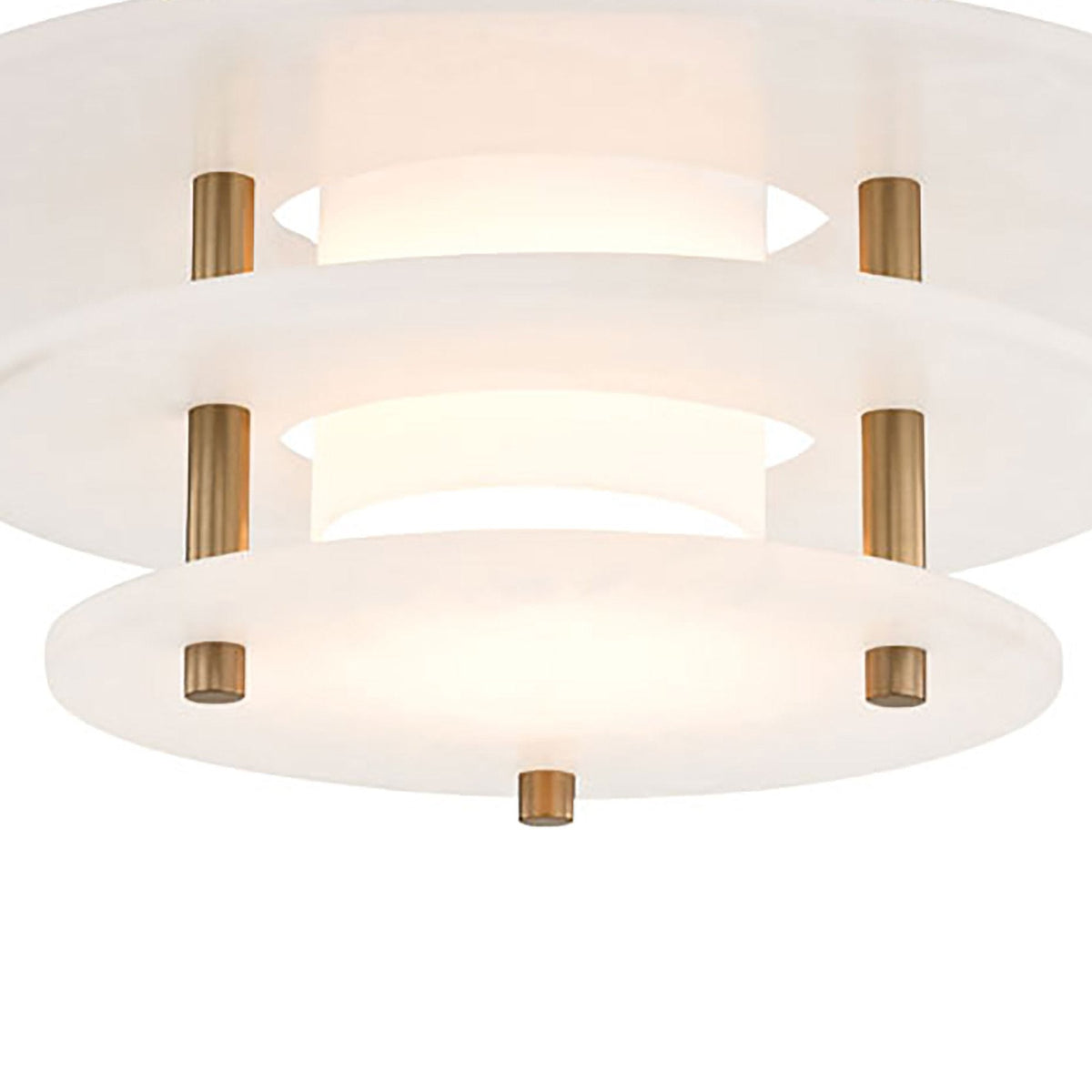 Zovena Modern Minimalist Steel Alabaster Ceiling Lamp