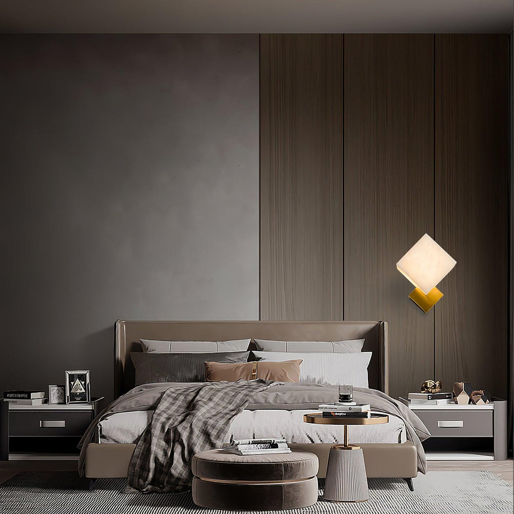 Arden Minimalist Alabaster Wall Light