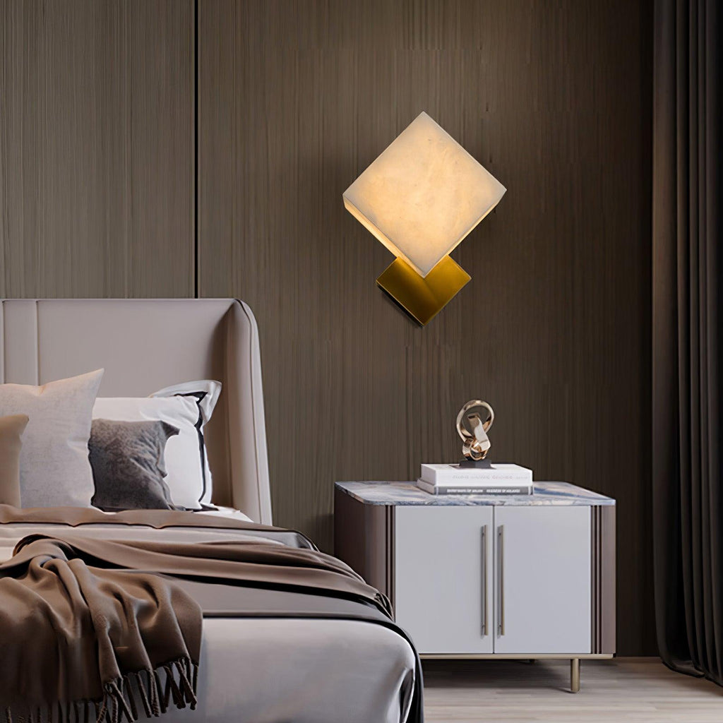 Arden Minimalist Alabaster Wall Light