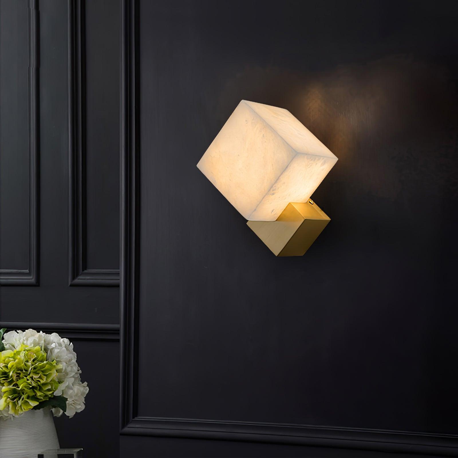 Arden Minimalist Alabaster Wall Light