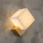 Arden Minimalist Alabaster Wall Light