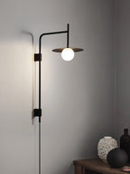 Edan Swing Arm Plug-in Glass Wall Lamp