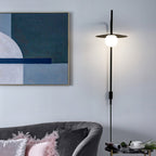 Edan Swing Arm Plug-in Glass Wall Lamp