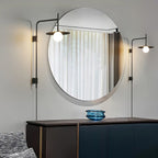 Edan Swing Arm Plug-in Glass Wall Lamp