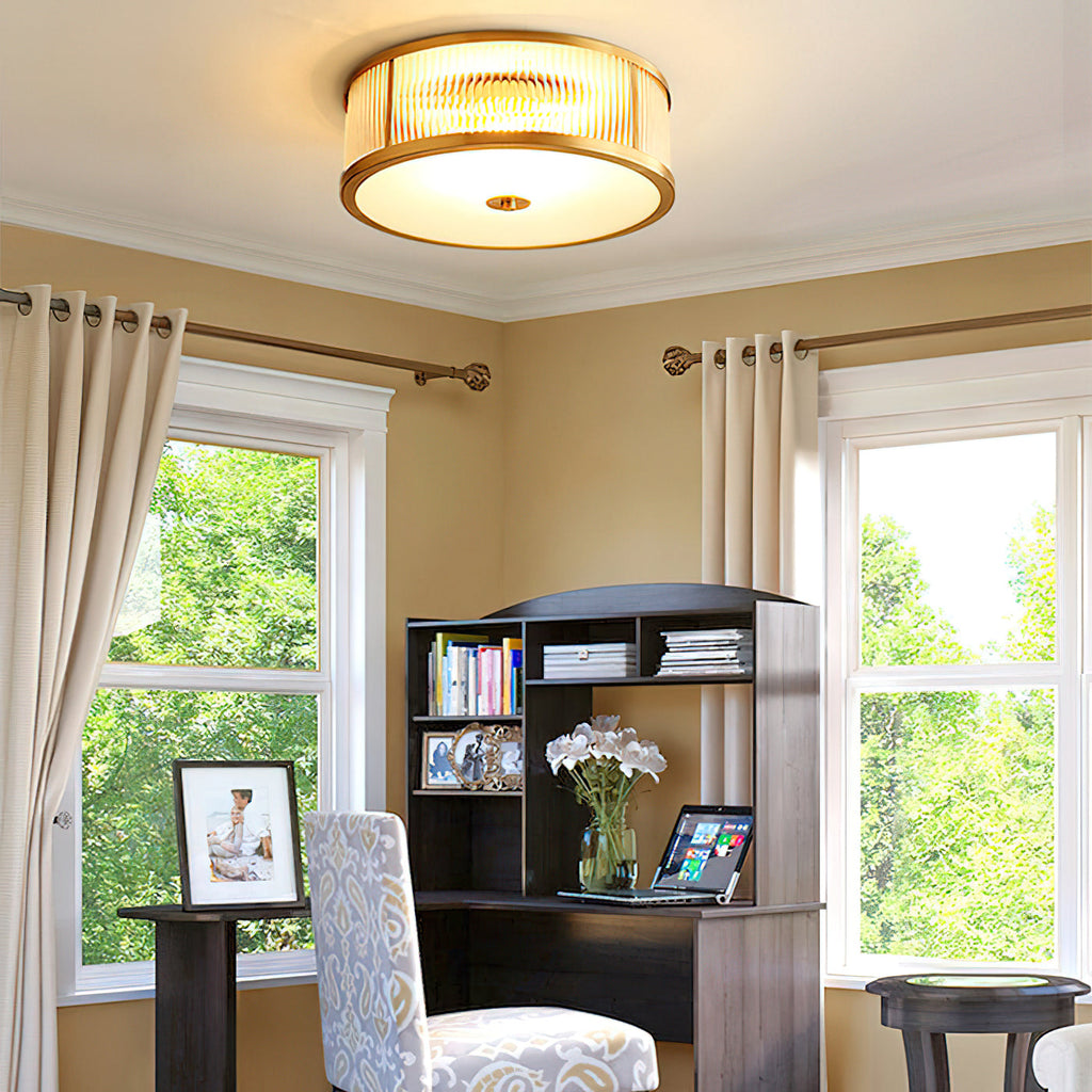 Avvynila Modern Minimalist Brass Glass CeIling Lamp