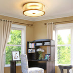 Avvynila Modern Minimalist Brass Glass CeIling Lamp