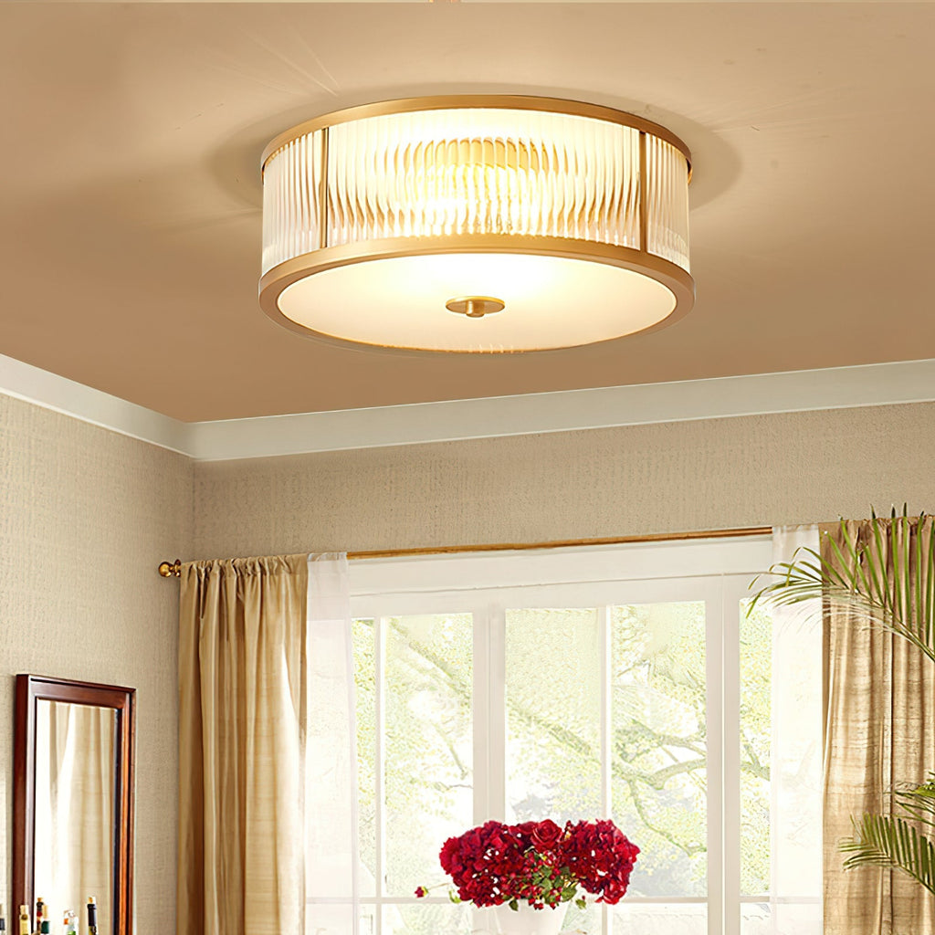 Avvynila Modern Minimalist Brass Glass CeIling Lamp