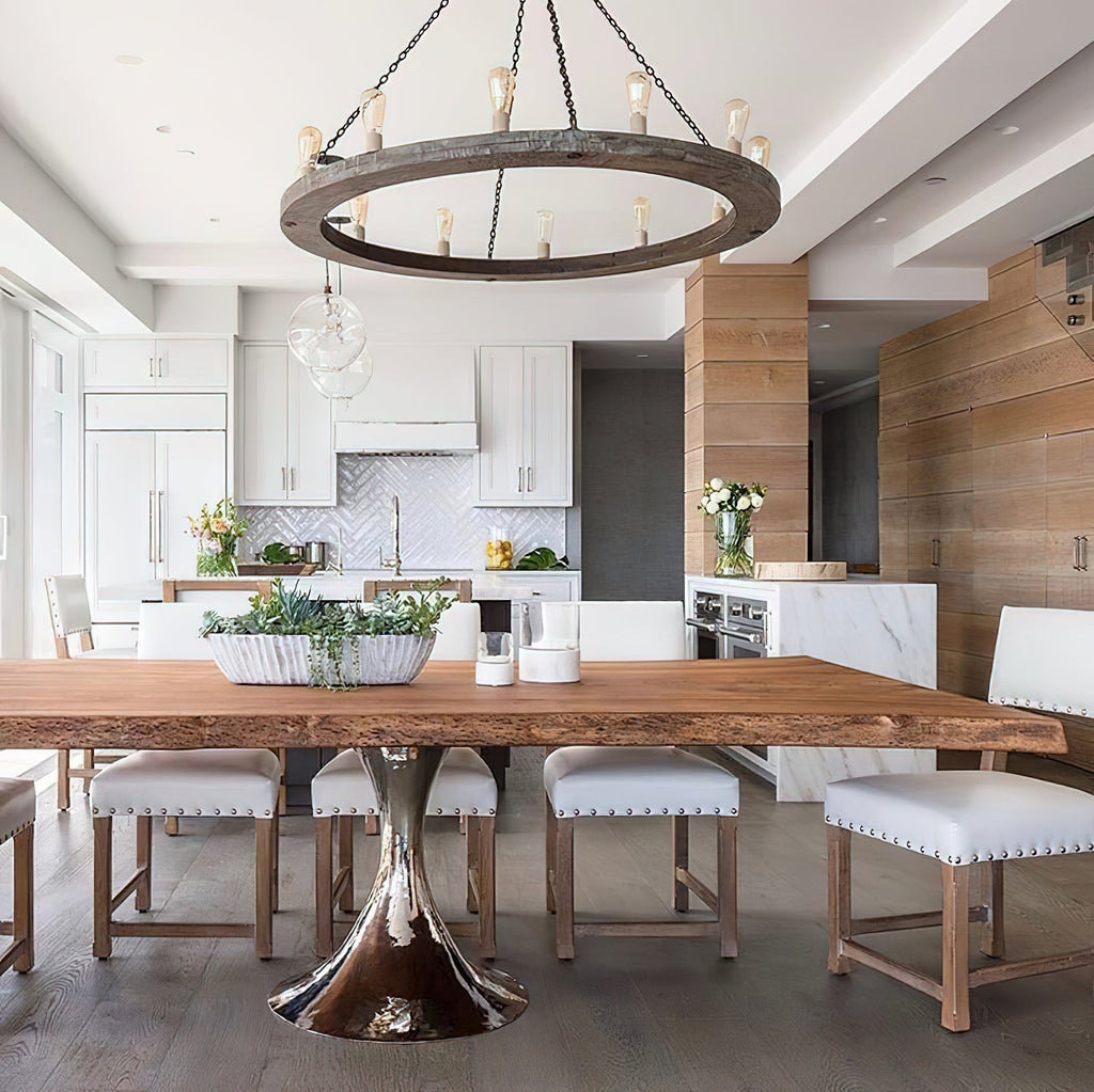 Armirila Vintage Industrial Wood Chandelier