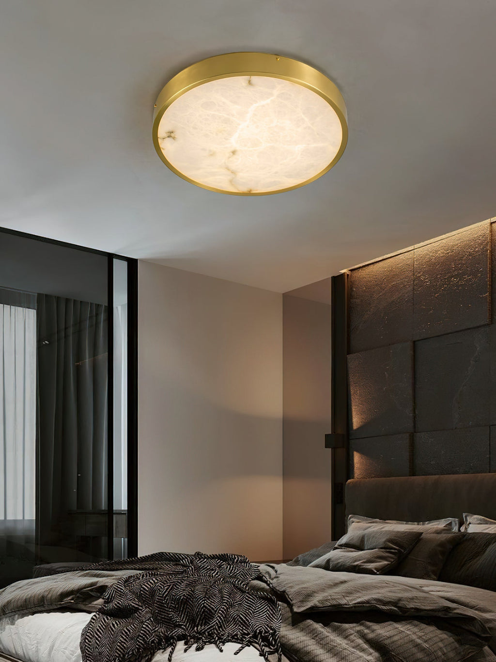 Uzoror Modern Minimalist Recessed Alabaster Ceiling Light