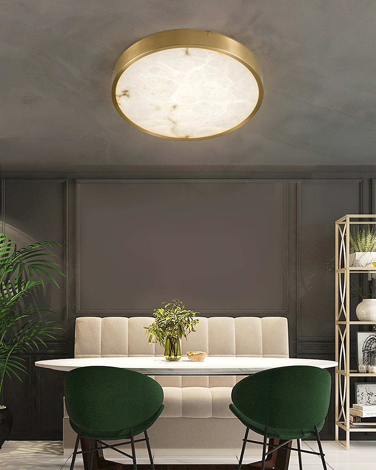 Uzoror Modern Minimalist Recessed Alabaster Ceiling Light