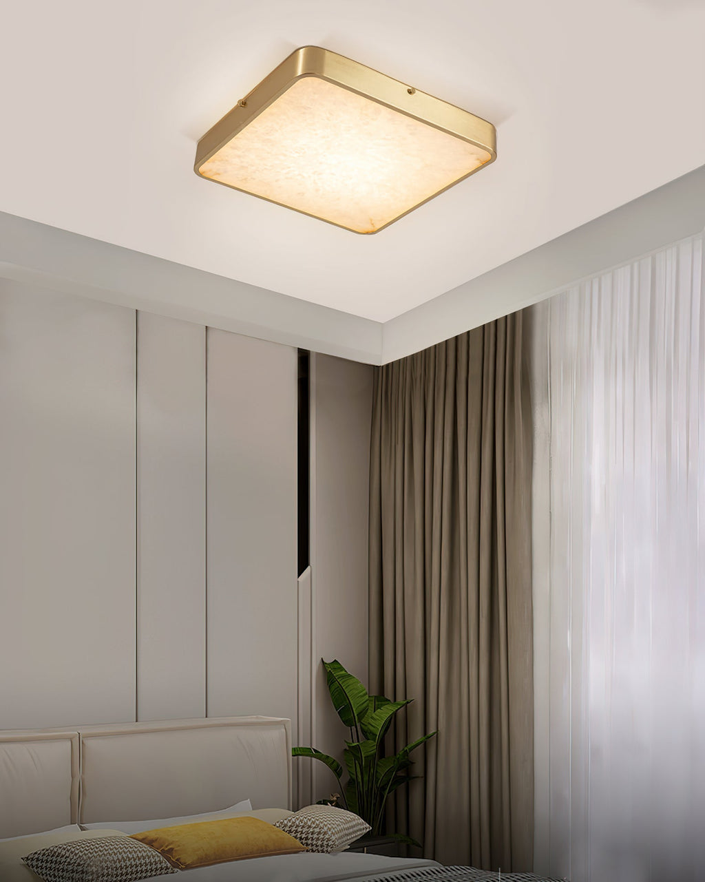 Uzoror Modern Minimalist Recessed Alabaster Ceiling Light