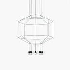 Lustra Pendant Lamp Geometric Wire Black LED