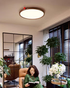 Geos Ceiling Light Wood Tone Circular LED
