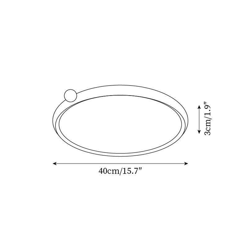 Geos Ceiling Light Wood Tone Circular LED