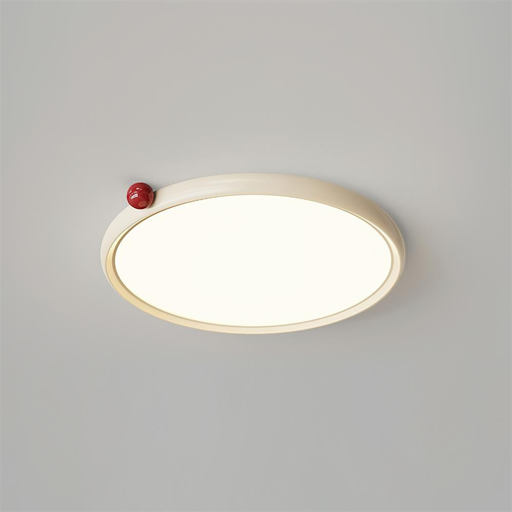 Geos Ceiling Light Wood Tone Circular LED