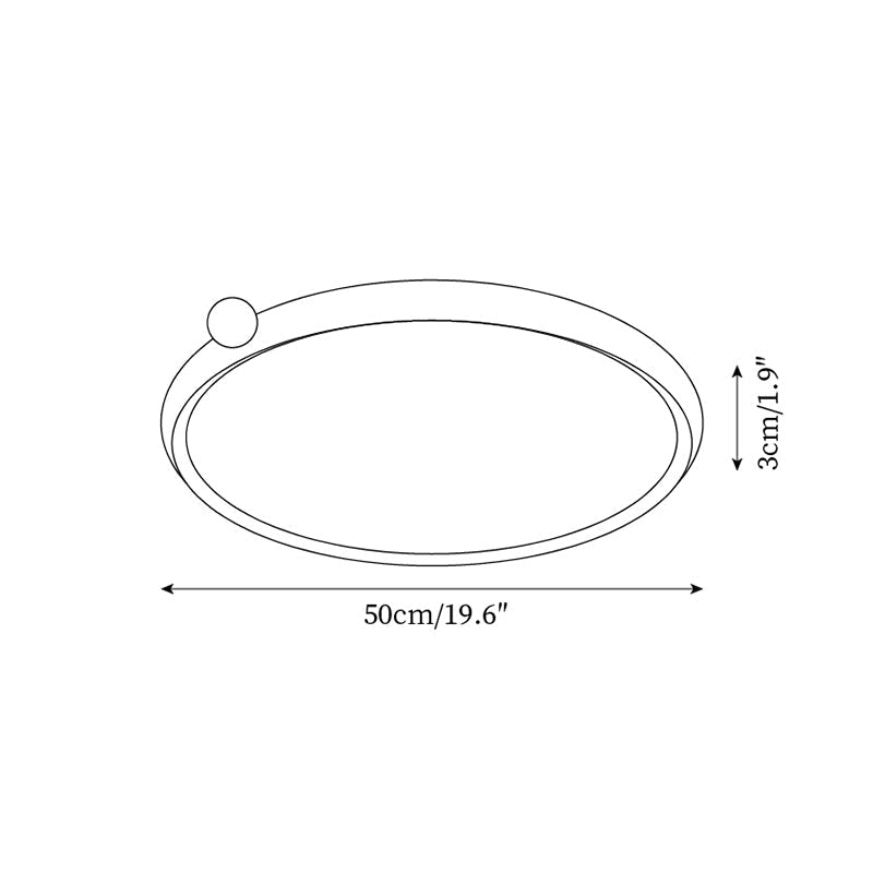 Geos Ceiling Light Wood Tone Circular LED