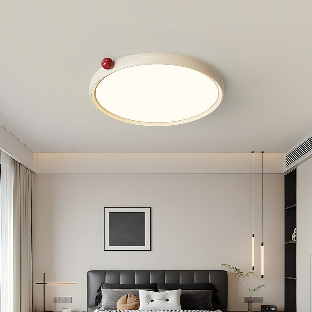 Geos Ceiling Light Wood Tone Circular LED