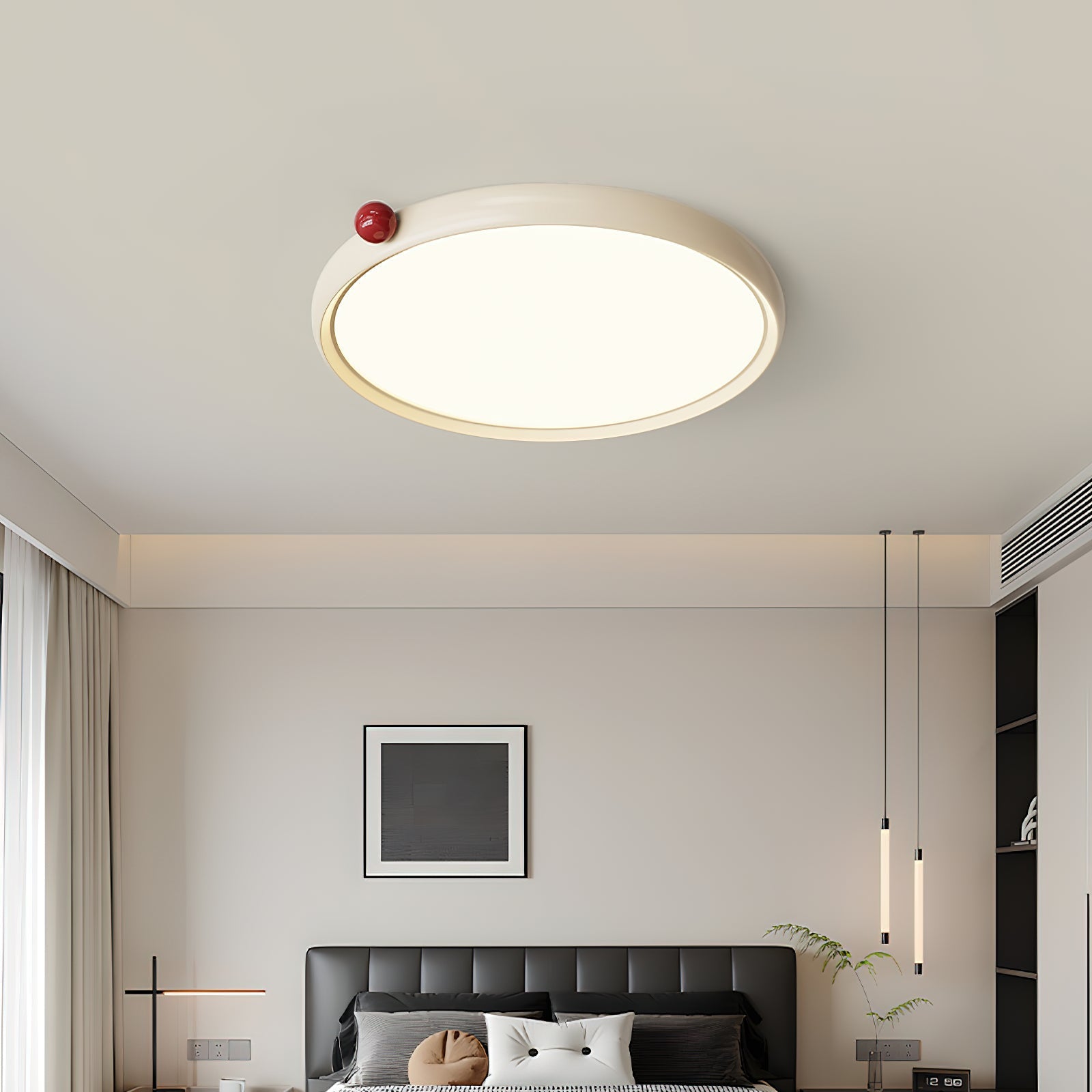 Geos Ceiling Light Wood Tone Circular LED