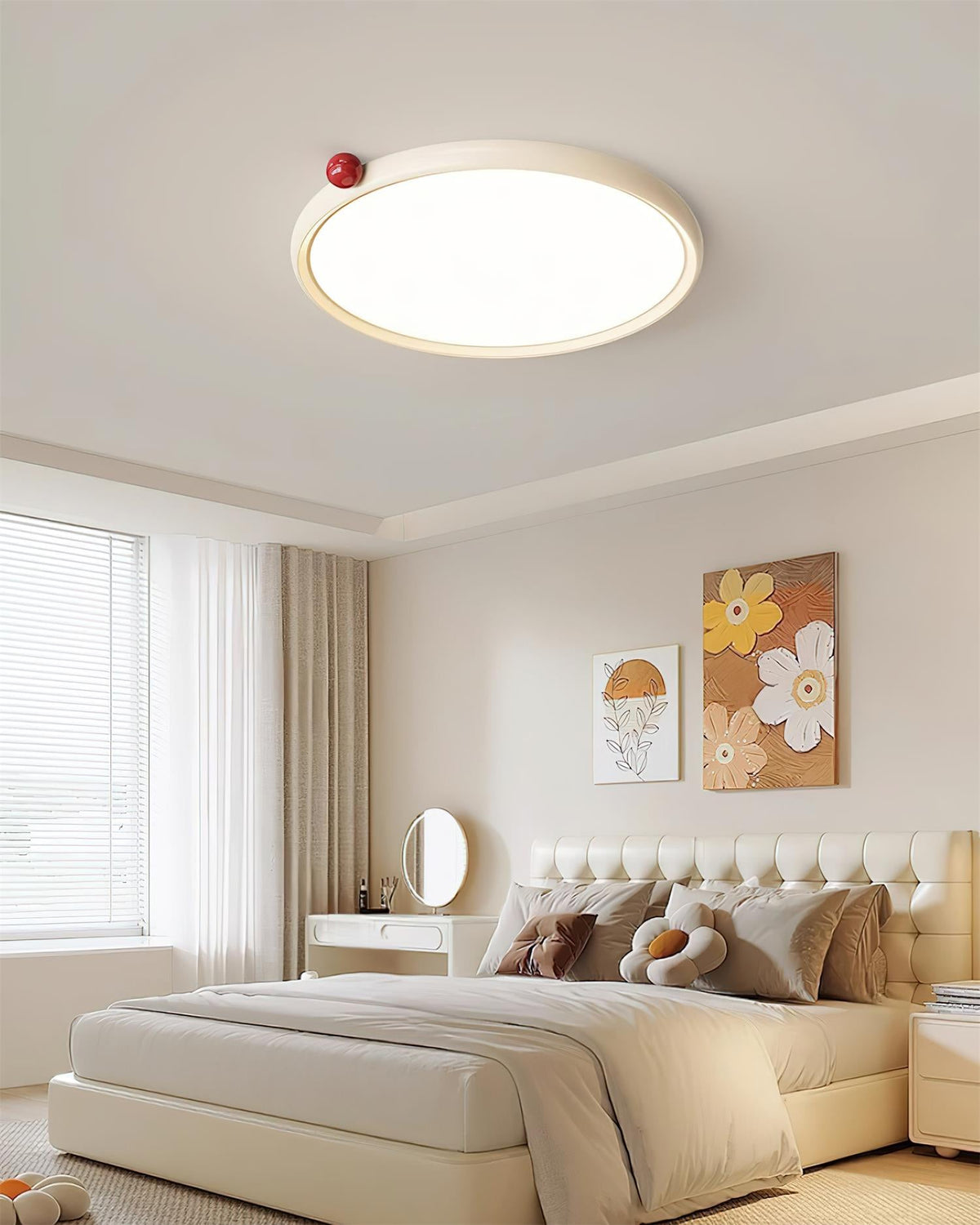 Geos Ceiling Light Wood Tone Circular LED