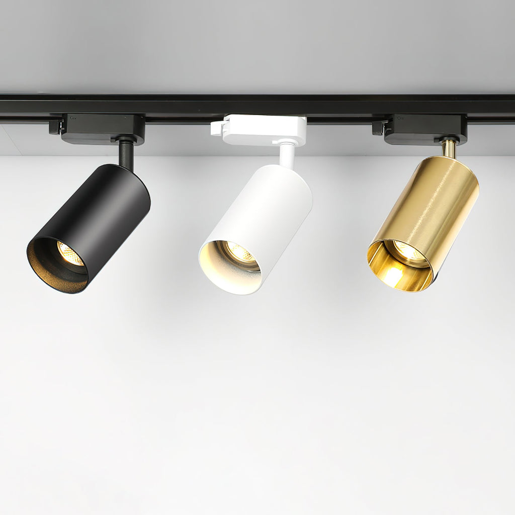 Gilded Track Light Gilded Cylindrical for Living Room
