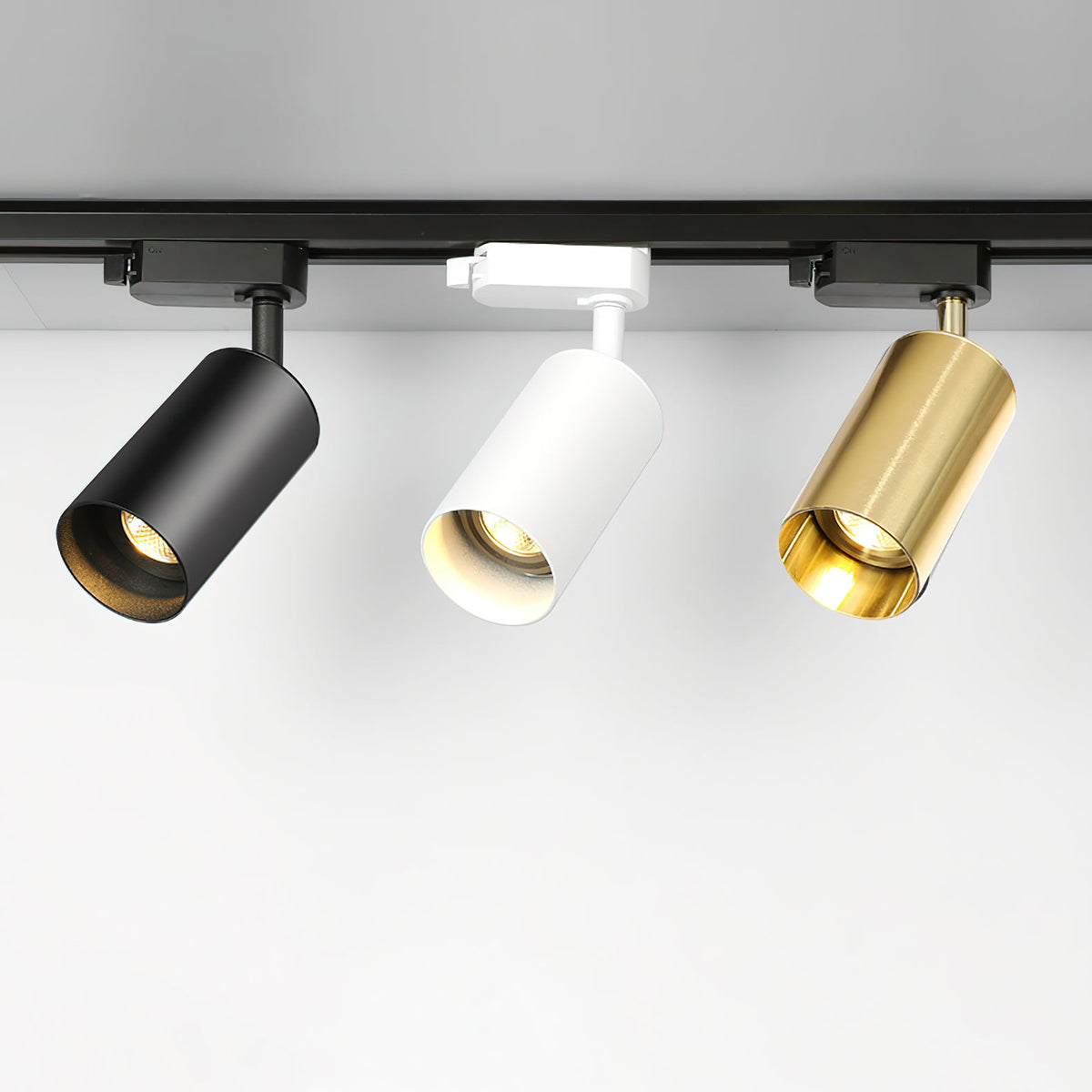 Gilded Track Light Gilded Cylindrical for Living Room