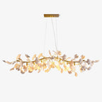 Olivia Ceramic Gingko  Linear Chandelier