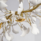 Olivia Ceramic Gingko  Linear Chandelier