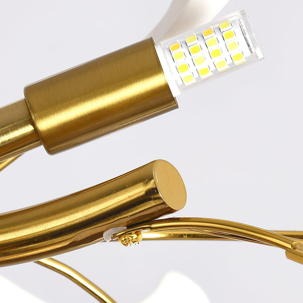 Olivia Ceramic Gingko  Linear Chandelier