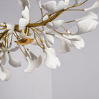 Olivia Ceramic Gingko  Linear Chandelier