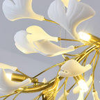Olivia Ceramic Gingko  Linear Chandelier