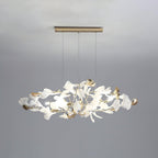 Olivia Ceramic Gingko  Chandelier Round and Rectangular Design