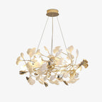Olivia Ceramic Gingko  Chandelier Round and Rectangular Design
