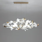 Olivia Ceramic Gingko  Chandelier Round and Rectangular Design