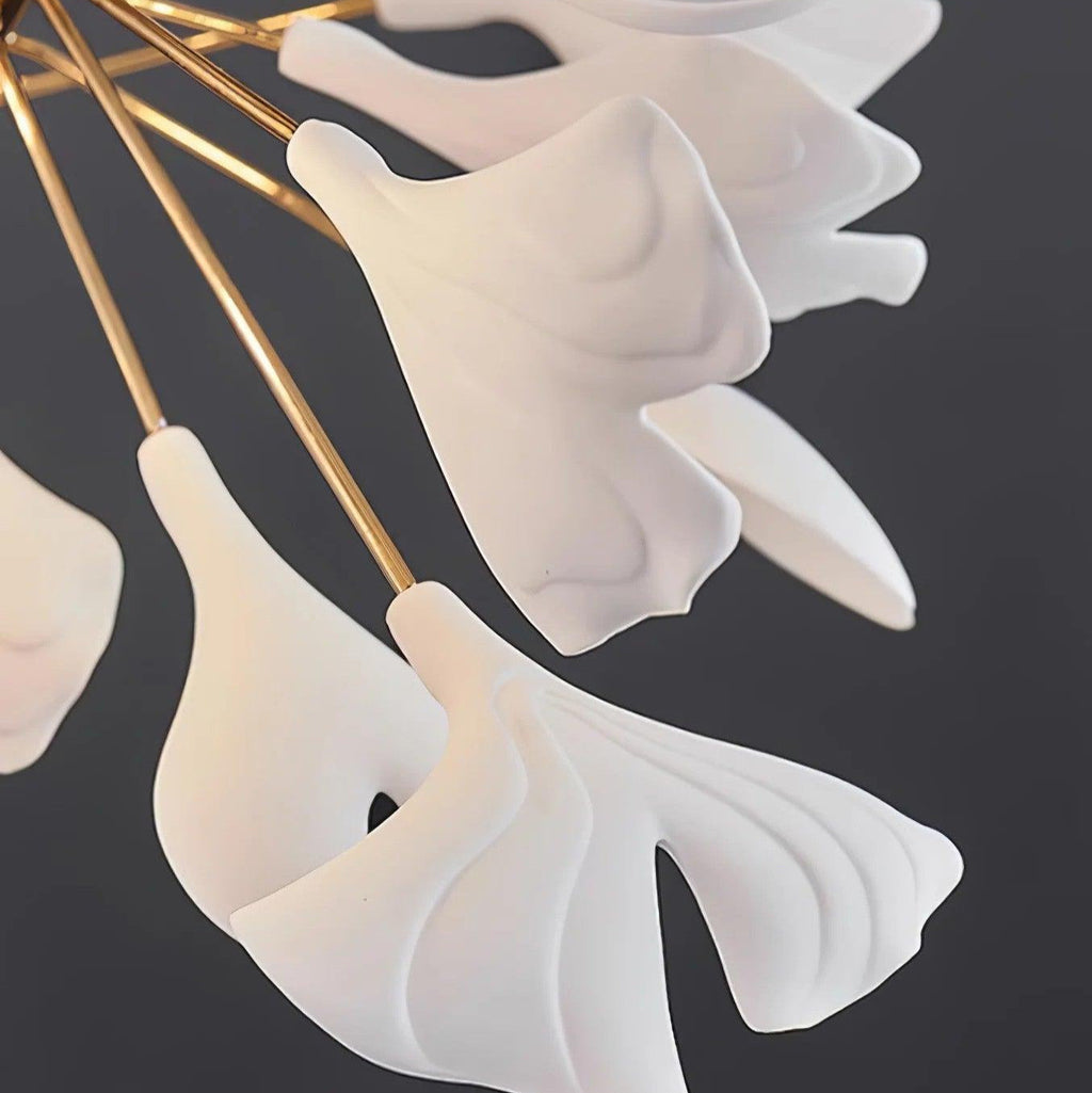 Olivia Ceramic Gingko Chandelier Firefly Art Design