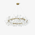 Olivia Ceramic Gingko Art Deco Chandelier  O-Shape