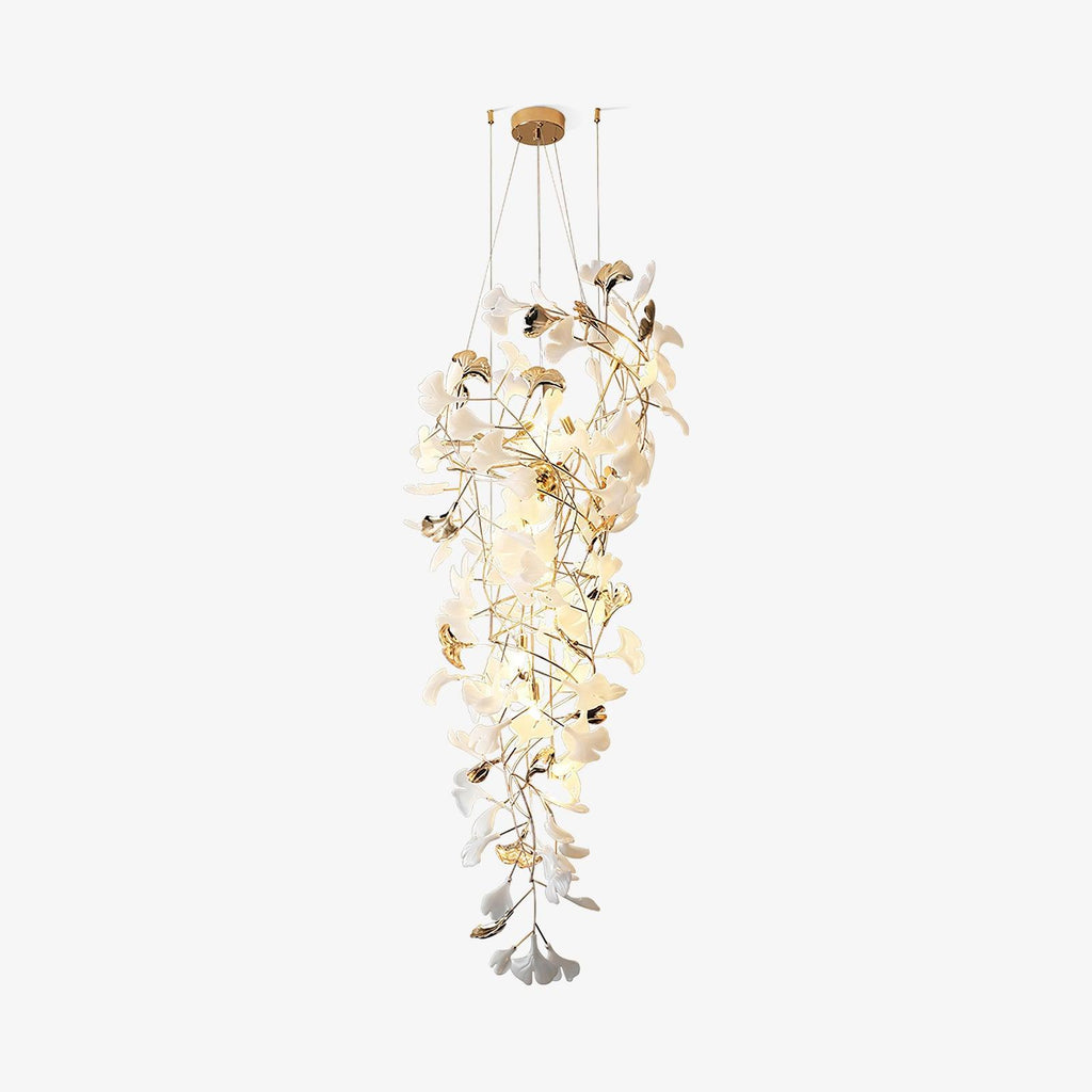 Olivia Ceramic Gingko Cascading Chandelier