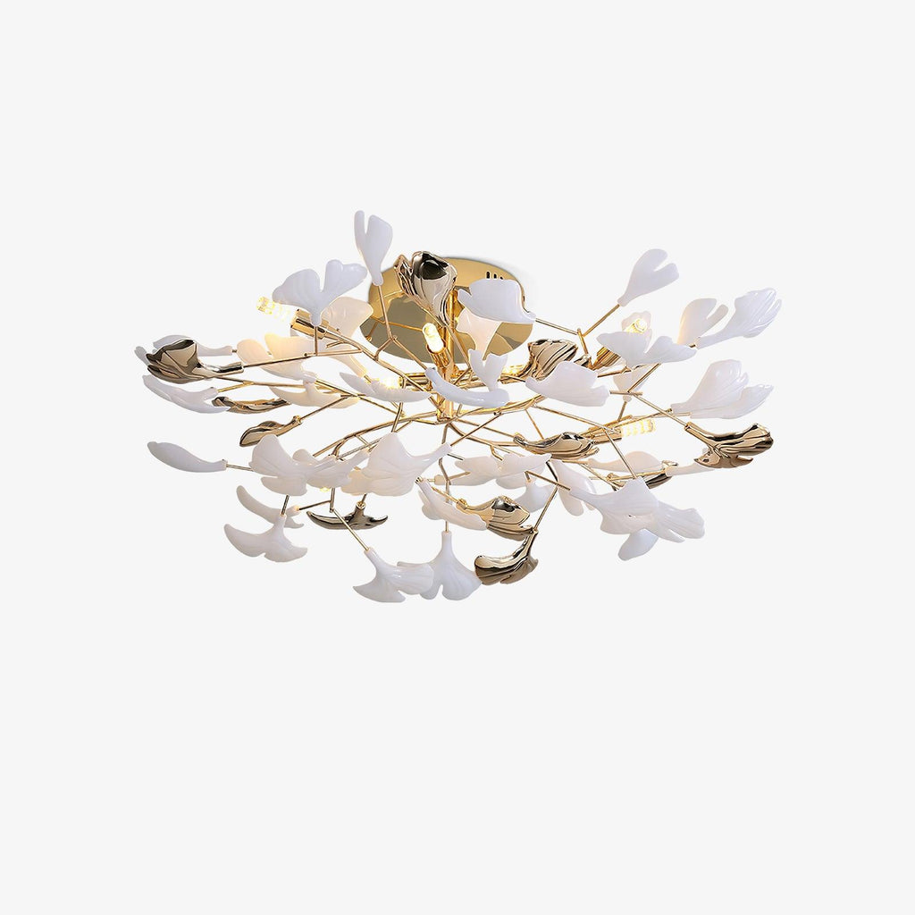 Artheel Premium Nordic Art Gingko Rotating Ceramics Ceiling Lamp