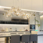 Gingko Chandelier Long Version Porcelain Nature Inspired