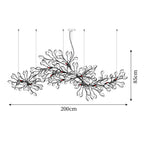 Gingko Chandelier Long Version Porcelain Nature Inspired