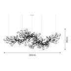 Gingko Chandelier Long Version Porcelain Leaf Branch Organic