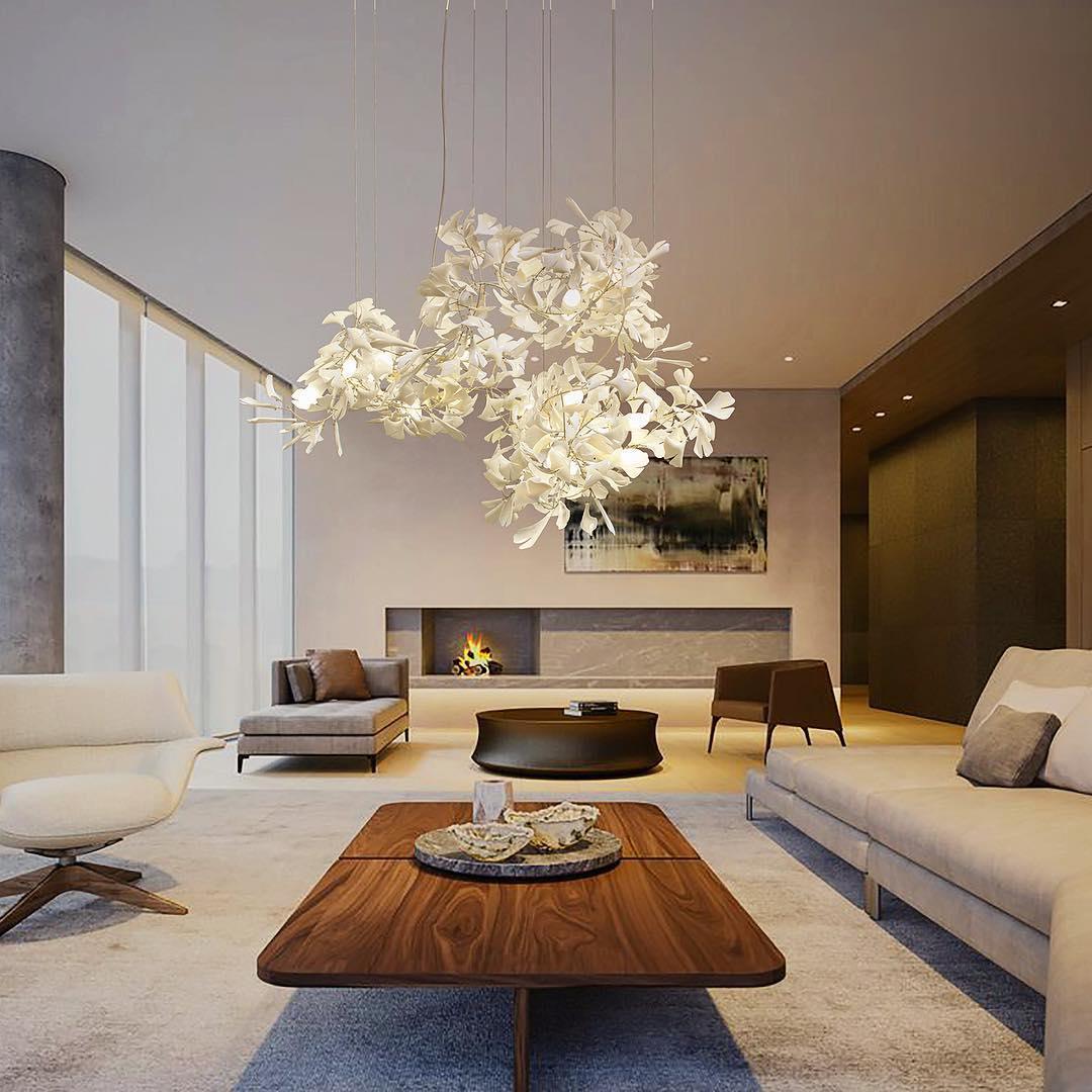 Gingko Chandelier A Style Leaf Branch Shape Modern Dining Room