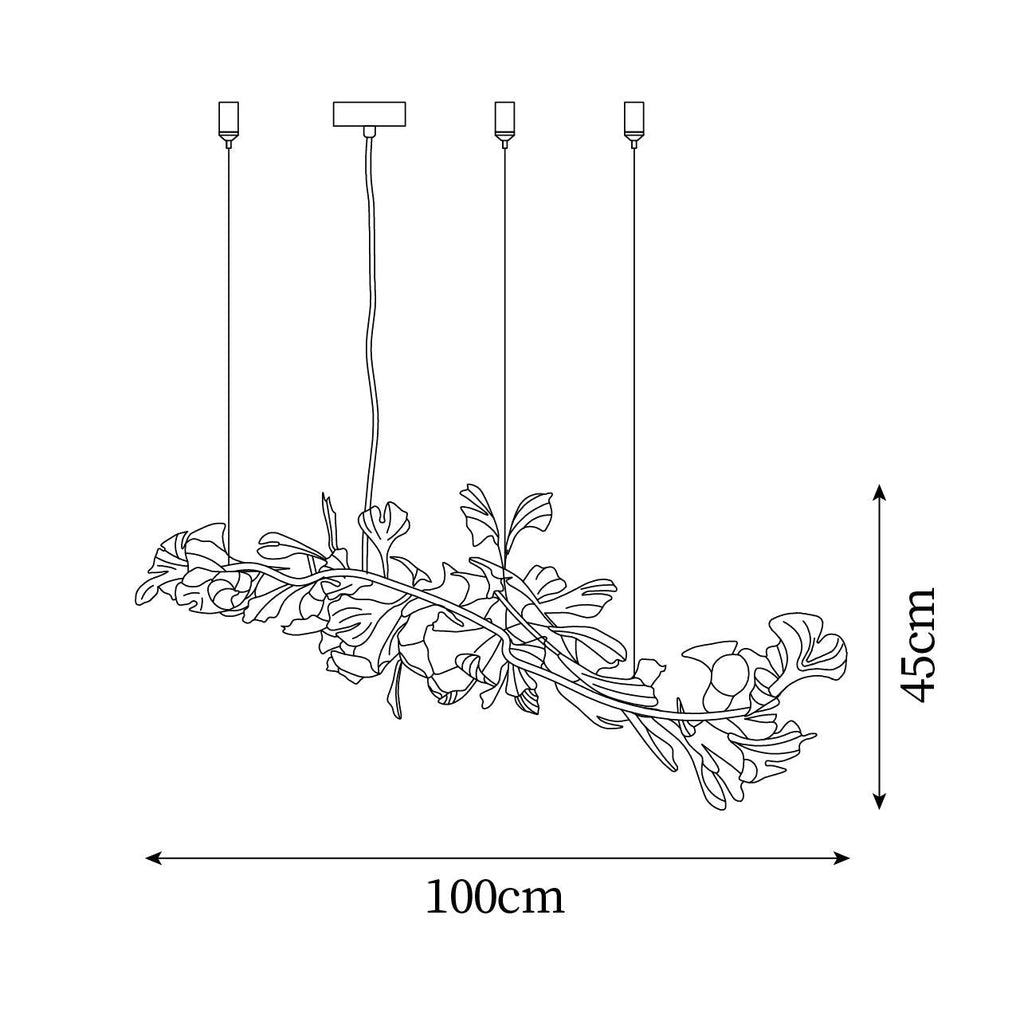 Gingko Chandelier A Style Leaf Branch Shape Modern Dining Room
