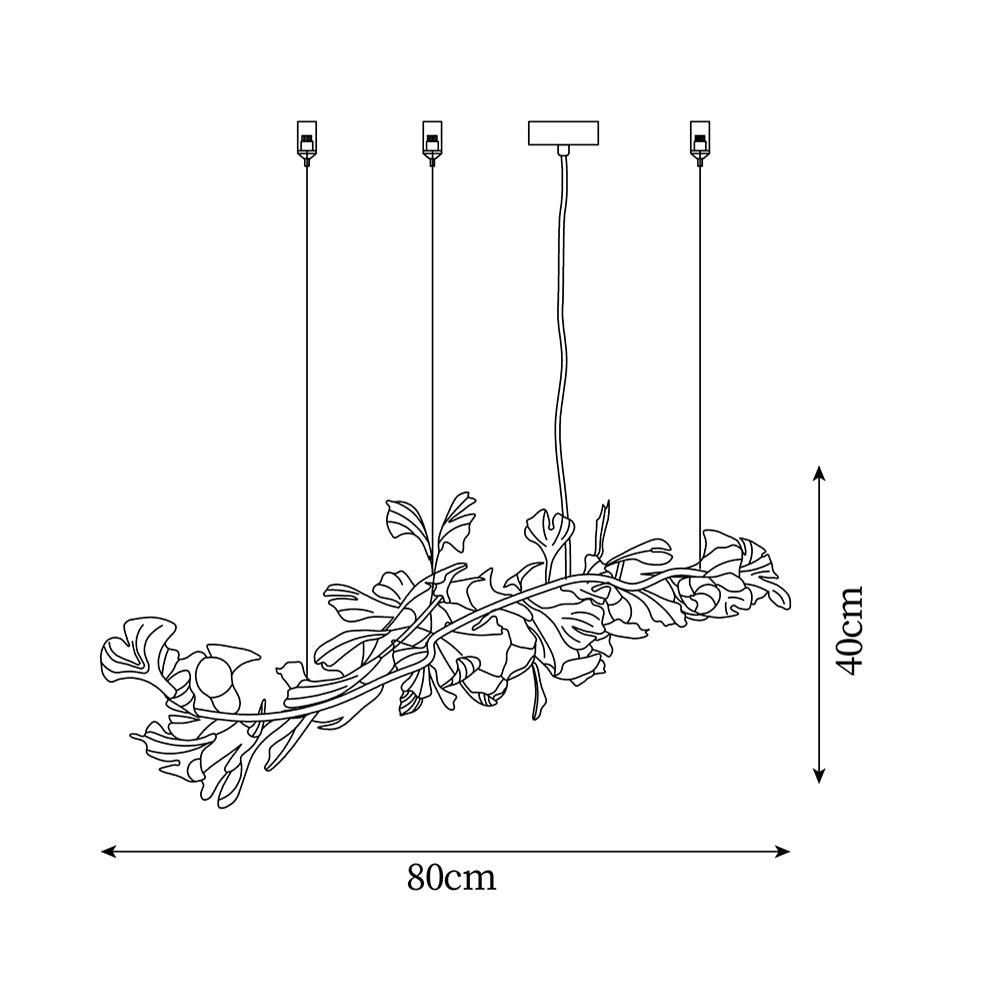 Gingko Chandelier A Style Leaf Branch Shape Modern Dining Room