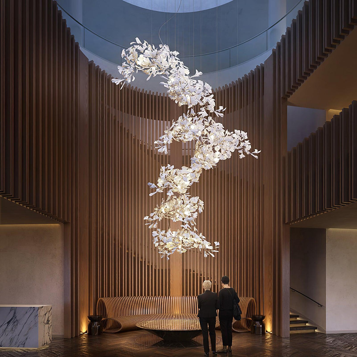 Gingko Chandelier F Style Nature-Inspired Elegance