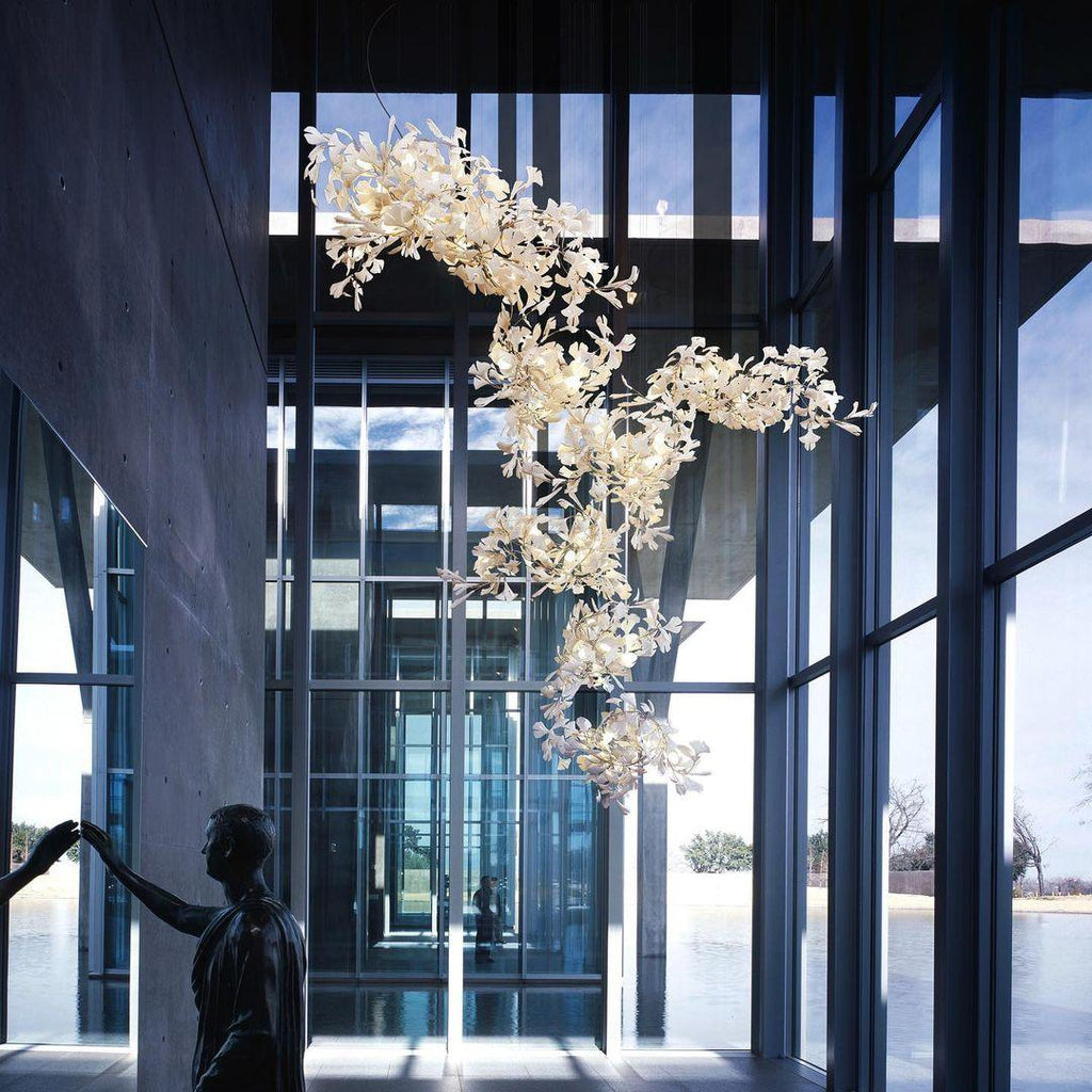 Gingko Chandelier F Style Nature-Inspired Elegance