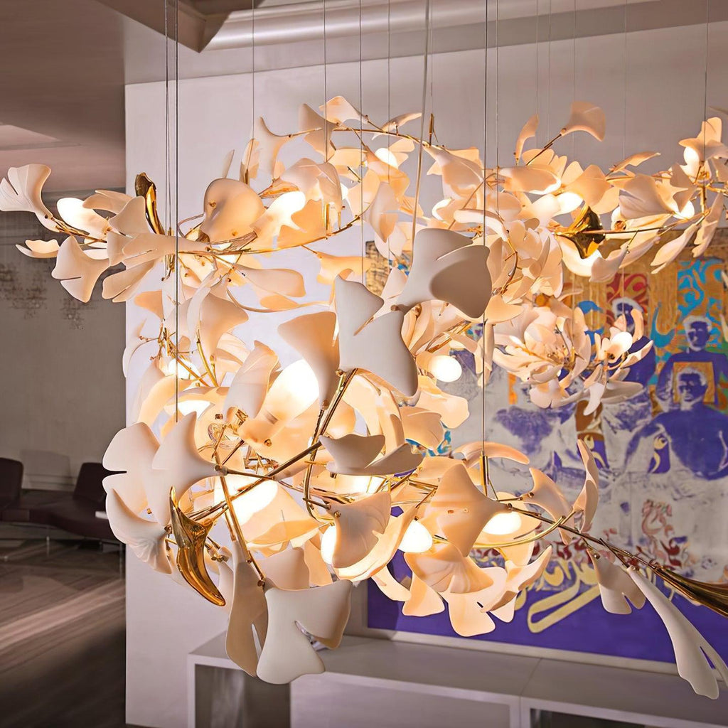 Gingko Chandelier G Style Leaf Branch Shape Modern
